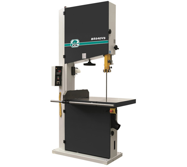 ACM BS540VS vertical bandsaw machine with large cutting table and digital control panel