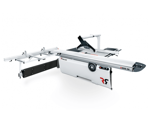 Robland Z400 M panel saw with sliding table and scoring blade on a white background